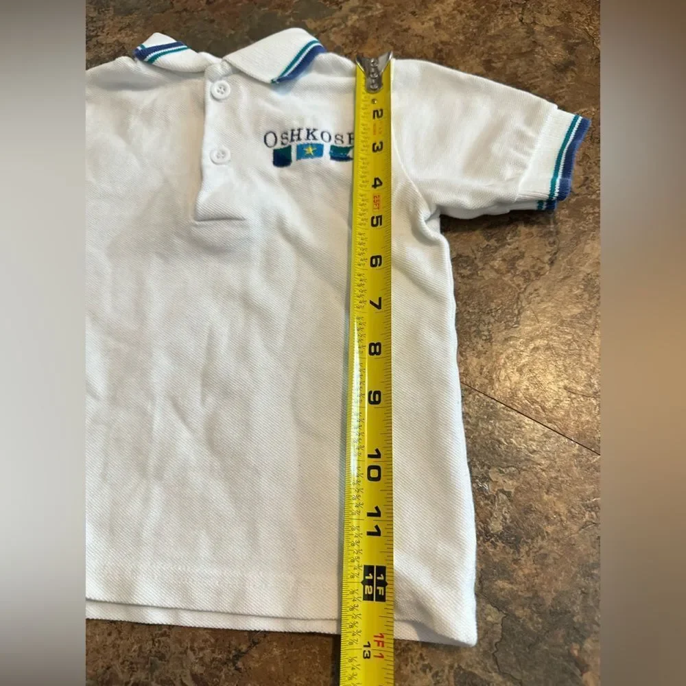 Vintage Oshkosh B’Gosh Baby Boy Polo Short Sleeve Spell Out Shirt Size 2T